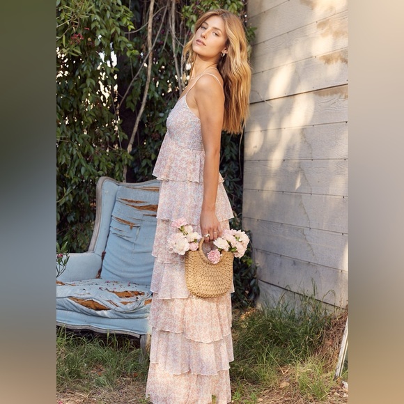 Floral Tiered Maxi Dress - Picture 3 of 4